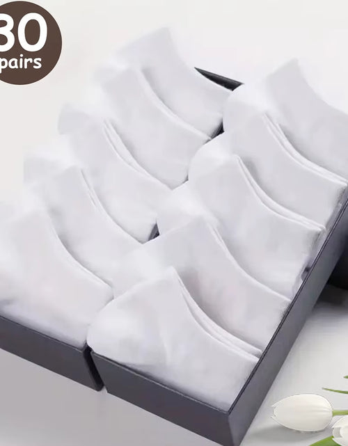 Load image into Gallery viewer, 10/20/30/40/50 Pairs of Breathable Deodorant Men&#39;S Low Cut Ankle Socks - Sweat Wicking and Comfortable Summer Wear
