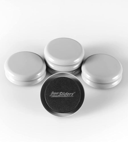 2 1/2" round Reusable Furniture Sliders for Carpet - Effortless Moving and Surface Protection, Gray (8 Pack)