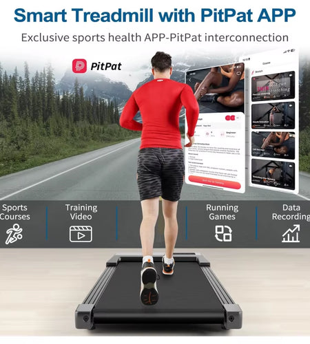 2024 Upgrade Walking Pad - Raceable Smart under Desk Treadmill with Rewards Program, Quick Setup, 2.5HP, App/Remote Control, LED