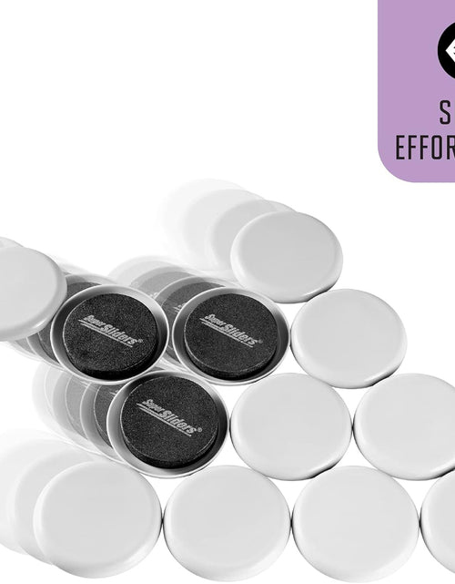 Load image into Gallery viewer, 2 1/2&quot; round Reusable Furniture Sliders for Carpet - Effortless Moving and Surface Protection, Gray (8 Pack)
