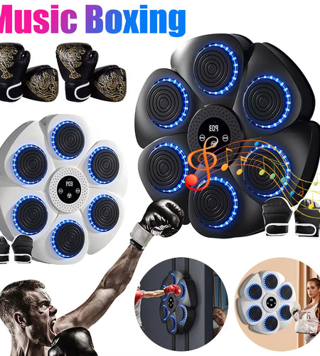 Music Boxing Machine Boxing Reaction Wall Target Adjustable Smart Bluetooth Boxing Machine Wall Mounted Gym Machine Equipment
