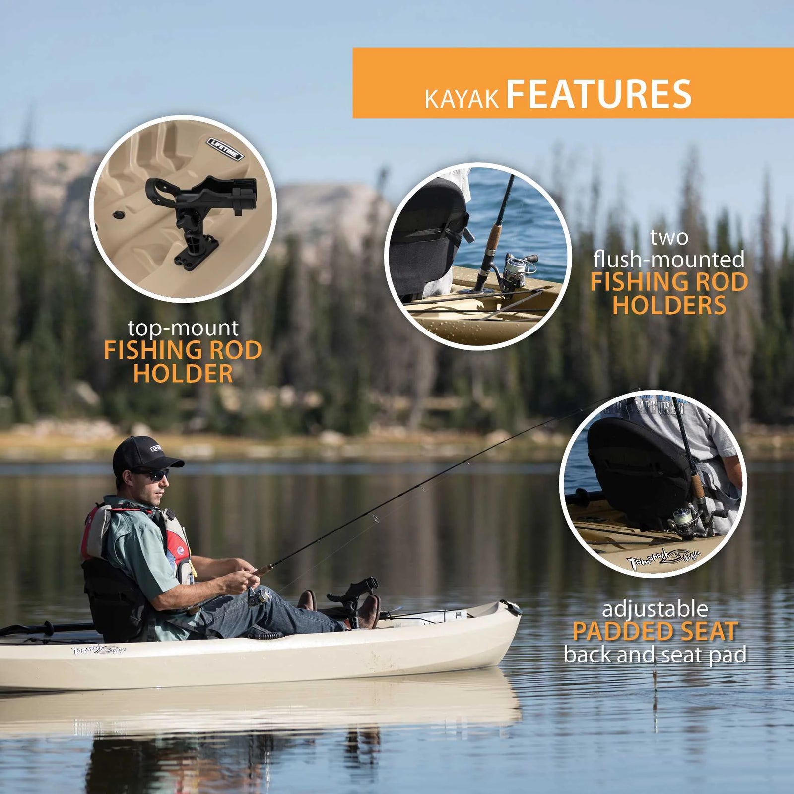 Tamarack Angler 10 Ft Fishing Kayak (Paddle Included), 90508
