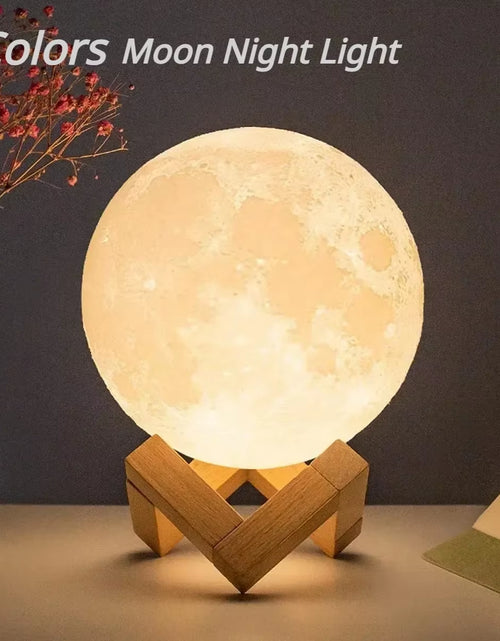 Load image into Gallery viewer, LED Moon Light Night Light Battery Powered Star Light Bedroom Decoration Night Light Children&#39;S Gift 8Cm Moon Light
