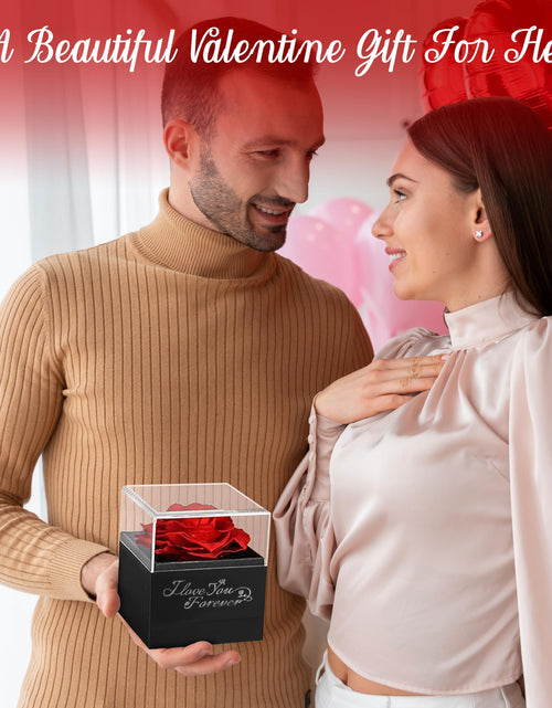Load image into Gallery viewer, Eternal Rose Gift Bag with I Love You Necklace for Her, Red
