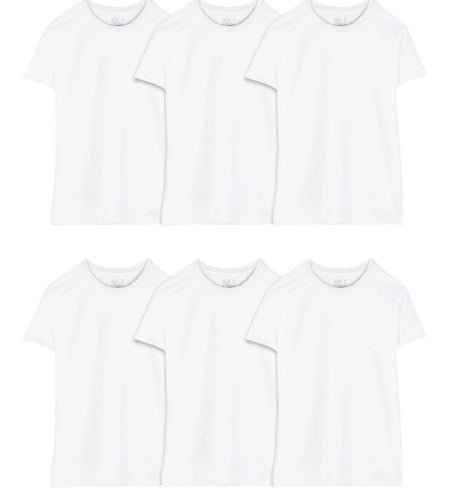 Men'S Eversoft Crew Undershirts – 6-Pack, Moisture-Wicking, White & Assorted, S-3XL & Big/Tall
