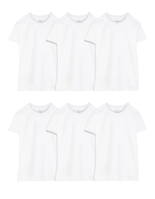 Load image into Gallery viewer, Men&#39;S Eversoft Crew Undershirts – 6-Pack, Moisture-Wicking, White &amp; Assorted, S-3XL &amp; Big/Tall
