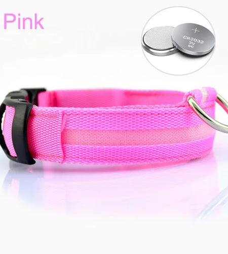 Dog Luminouscollar Anti-Lost Glowing LED Light Pet Collar Collar for Small Medium Large Dogs Collars Leads Safety Necklace