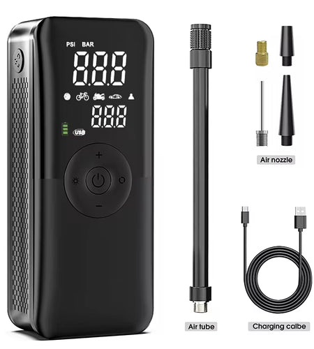 Rechargeable Air Pump Tire Inflator Portable Compressor Digital Cordless Car Tyre Inflator for Motocycle Bicycle Balls