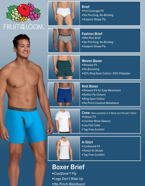 Load image into Gallery viewer, Men&#39;S Eversoft Crew Undershirts – 6-Pack, Moisture-Wicking, White &amp; Assorted, S-3XL &amp; Big/Tall
