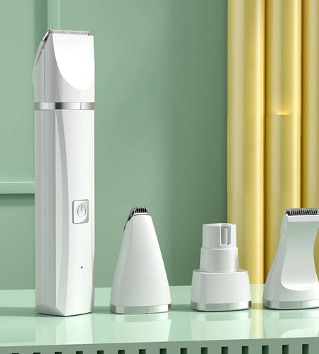 4 in 1 Electric Pet Hair Trimmer Grooming Clippers Cat Trimer Nail Grinder Professional Rechargeable Haircut Machine for Dogs