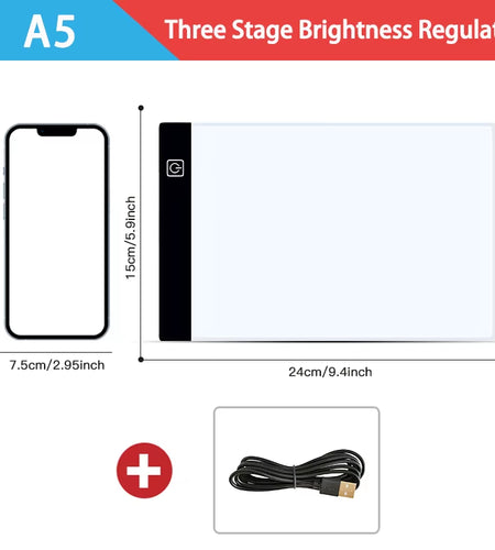 A3/A4/A5 Level Dimmable Led Drawing Copy Pad Board Children'S Toy Painting Educational Kids Grow Creative Gifts for Children