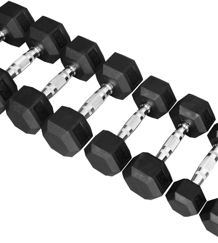 100 LB Dumbbell Set, Pairs of 5 Lb, 10 Lb, 15 Lb and 20 Lb