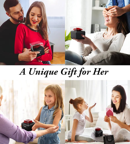 Eternal Rose I Love You Necklace Red Rose Necklace