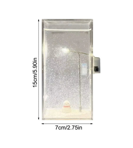 Snow Scene Street Light Snowy Night Flowing Small Night Light Snow Simulation Handmade DIY Material Package Kids Christmas Toys