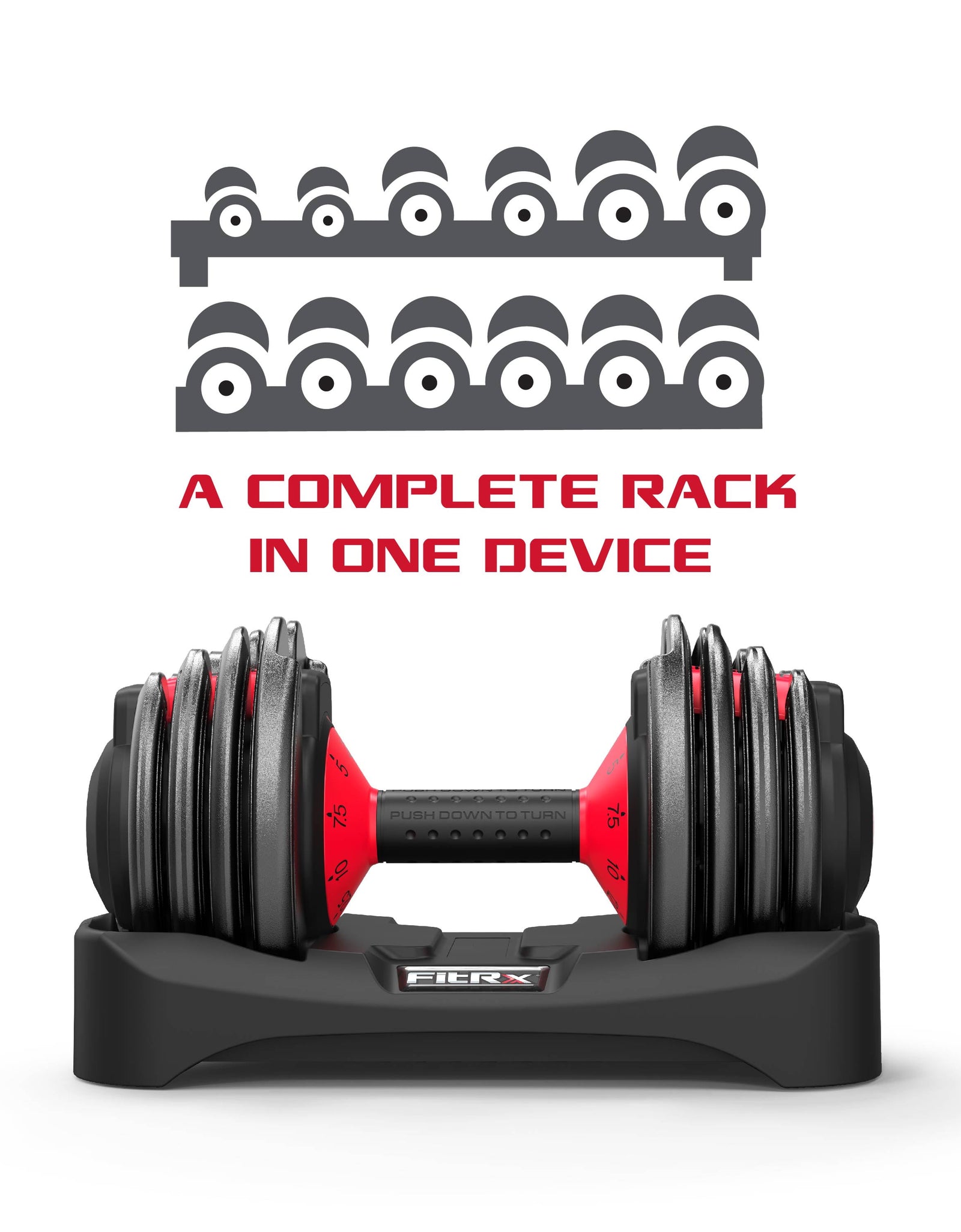 Smartbell 2-Pack, Two 25Lbs. Quick-Select 9 in 1 Adjustable Dumbbell for Home Gym, 5-25Lbs. Weight in 2.5Lbs Increments