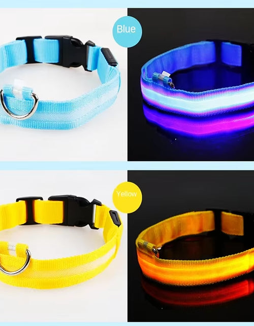 Load image into Gallery viewer, Dog Luminouscollar Anti-Lost Glowing LED Light Pet Collar Collar for Small Medium Large Dogs Collars Leads Safety Necklace
