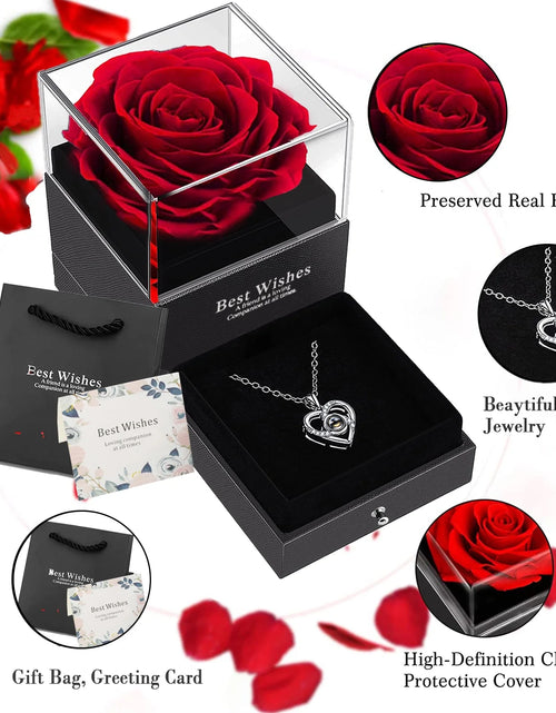 Load image into Gallery viewer, Red Rose Fashion Necklace, 18 Inches
