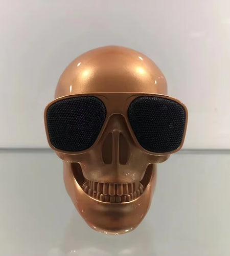 Skull Head Speaker Portable Mini Bluetooth-Compatible Wireless HD Stereo Speakers Skull Head Subwoofer Creative Home Ornament
