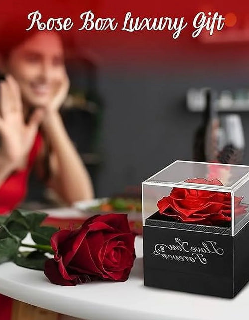 Load image into Gallery viewer, Eternal Rose Gift Bag with I Love You Necklace for Her, Red
