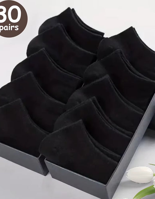 Load image into Gallery viewer, 10/20/30/40/50 Pairs of Breathable Deodorant Men&#39;S Low Cut Ankle Socks - Sweat Wicking and Comfortable Summer Wear
