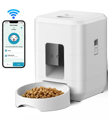 2L Cat Timing Feeder Tuya APP Smart Cat Feeder Pet Dog Food Automatic Dispenser Suitable for Small Cats and Dogs Remote Feeding