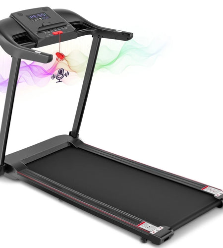 Treadmill with Folding Electric Treadmill Bluetooth Voice Control Exercise Treadmill for Home Office Speed Range of 0.5-7.5 Mph
