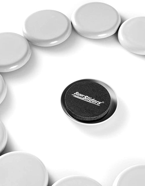 Load image into Gallery viewer, 2 1/2&quot; round Reusable Furniture Sliders for Carpet - Effortless Moving and Surface Protection, Gray (8 Pack)
