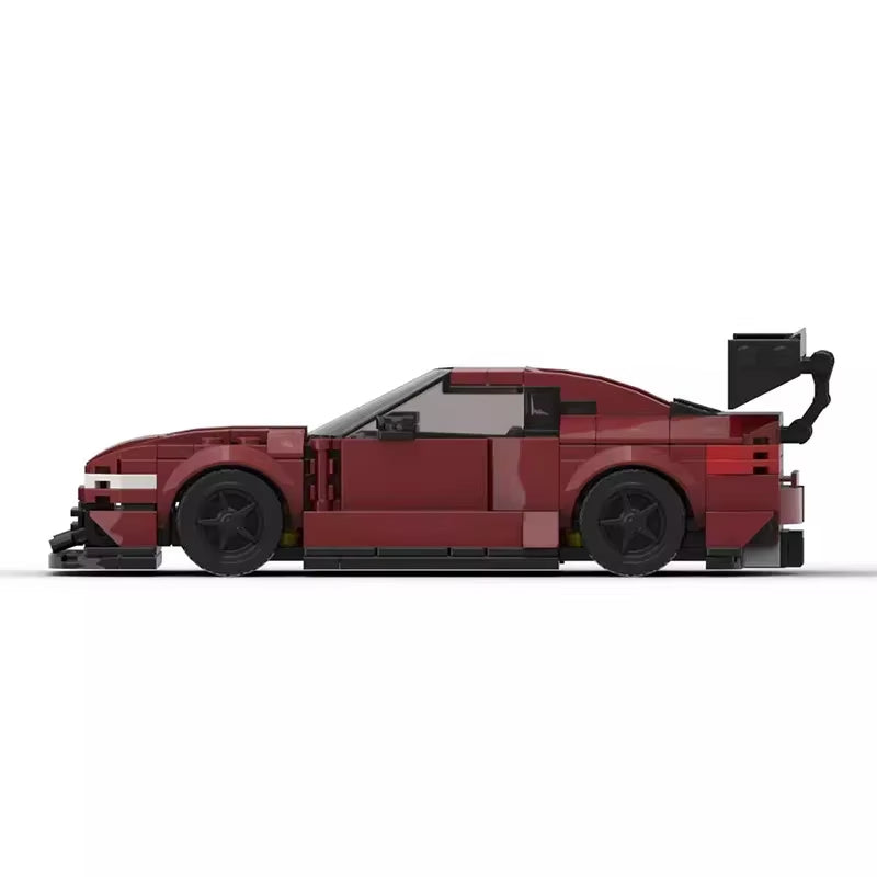 MOC 1996 Nissaned 240SX Silvia Speed Champions Cars Techniced Building Blocks Speed Vehicle Model Brick Toys for Kid Adult Gift