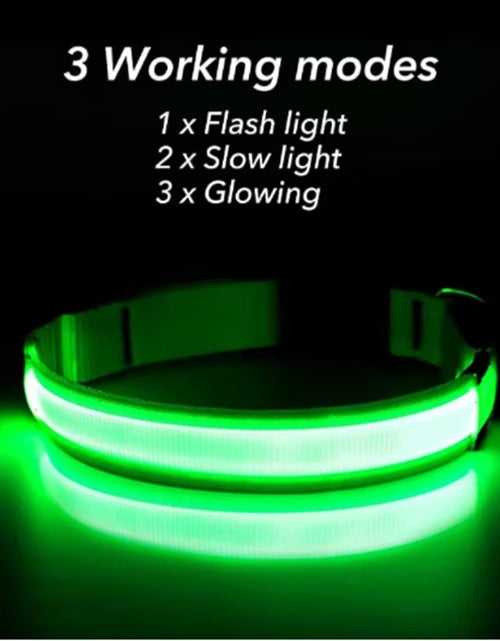 Load image into Gallery viewer, Dog Luminouscollar Anti-Lost Glowing LED Light Pet Collar Collar for Small Medium Large Dogs Collars Leads Safety Necklace
