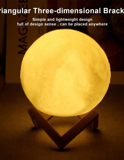 Load image into Gallery viewer, LED Moon Light Night Light Battery Powered Star Light Bedroom Decoration Night Light Children&#39;S Gift 8Cm Moon Light
