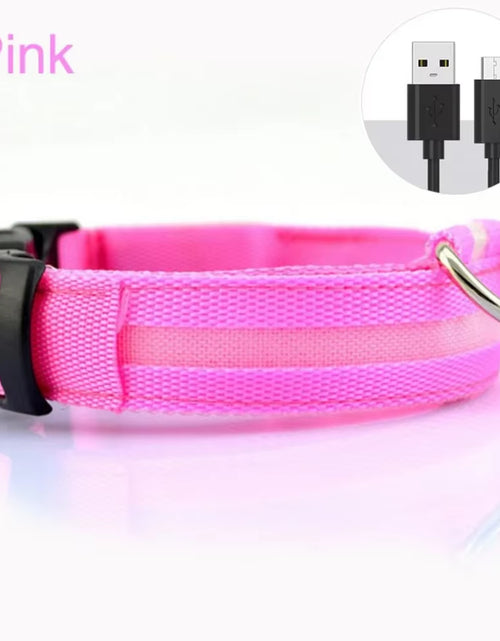 Load image into Gallery viewer, Dog Luminouscollar Anti-Lost Glowing LED Light Pet Collar Collar for Small Medium Large Dogs Collars Leads Safety Necklace
