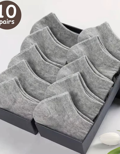 Load image into Gallery viewer, 10/20/30/40/50 Pairs of Breathable Deodorant Men&#39;S Low Cut Ankle Socks - Sweat Wicking and Comfortable Summer Wear
