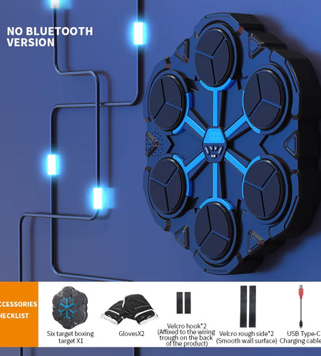 Smart Bluetooth Music Boxing Machine，Decompression,Fighting Fitness Home Boxing Wall Target Boxing Trainer Boxing Accessories