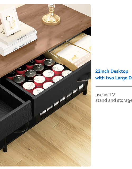 Load image into Gallery viewer, Indoor Dog Crate Furniture Large Breed with Storage&amp;Dog Feeder, Double Dog Kennel Furniture TV Stand, 74.8&quot; Inch Wooden Decorative Dog Kennel Furniture for 2 Dogs, Black
