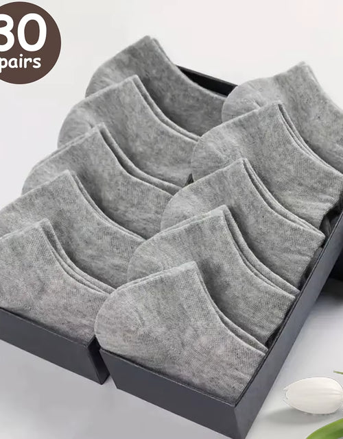 Load image into Gallery viewer, 10/20/30/40/50 Pairs of Breathable Deodorant Men&#39;S Low Cut Ankle Socks - Sweat Wicking and Comfortable Summer Wear
