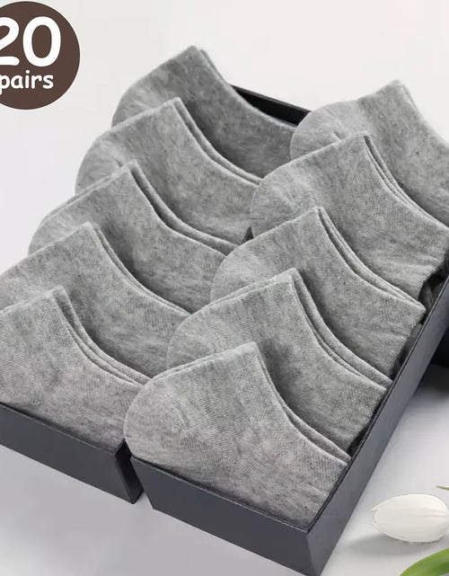 Load image into Gallery viewer, 10/20/30/40/50 Pairs of Breathable Deodorant Men&#39;S Low Cut Ankle Socks - Sweat Wicking and Comfortable Summer Wear
