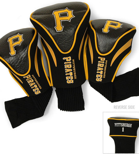 MLB Contour Golf Club Headcovers (3 Count), Numbered 1, 3, & X, Fits Oversized Drivers, Utility, Rescue & Fairway Clubs, Velour Lined for Extra Club Protection