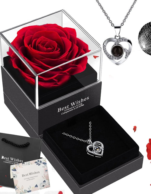 Load image into Gallery viewer, Red Rose Fashion Necklace, 18 Inches
