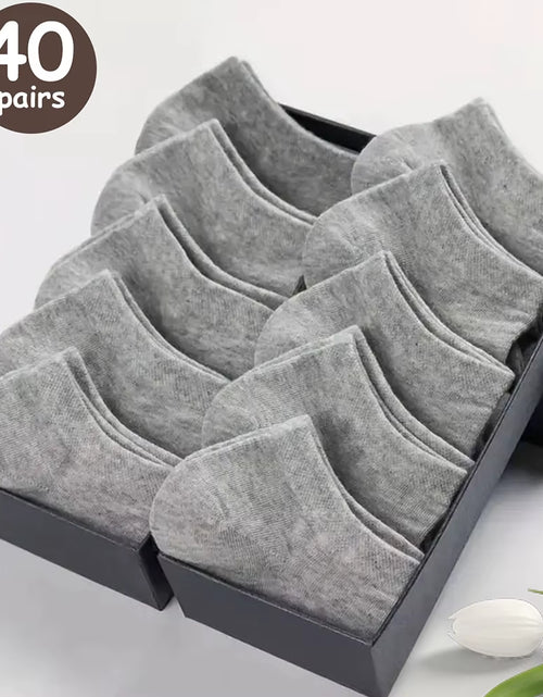 Load image into Gallery viewer, 10/20/30/40/50 Pairs of Breathable Deodorant Men&#39;S Low Cut Ankle Socks - Sweat Wicking and Comfortable Summer Wear

