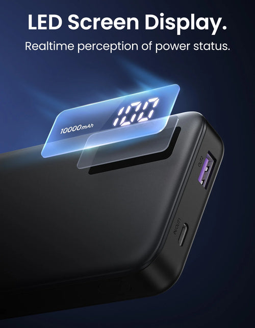 Load image into Gallery viewer, 10000Mah Power Bank, 20W Fast Portable Charger for Iphone, Black
