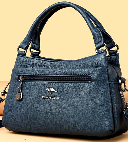 Luxury 100% Top Layer Cowhide Handbag Solid Color Designer Brand Women'S Crossbody Bags Exquisite Hardware LOGO Shoulder Bags