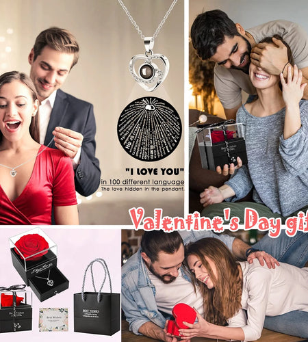 Red Rose Fashion Necklace, 18 Inches