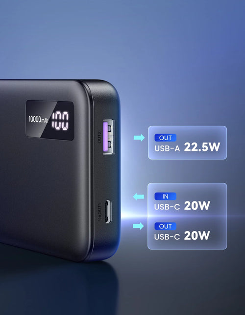 Load image into Gallery viewer, 10000Mah Power Bank, 20W Fast Portable Charger for Iphone, Black
