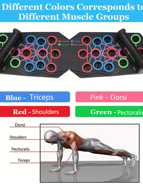Load image into Gallery viewer, 1Pc Multifunctional Push up Board, Portable Foldable Push-Up Board, Home Workout Equipment, for Chest Muscle Exercise
